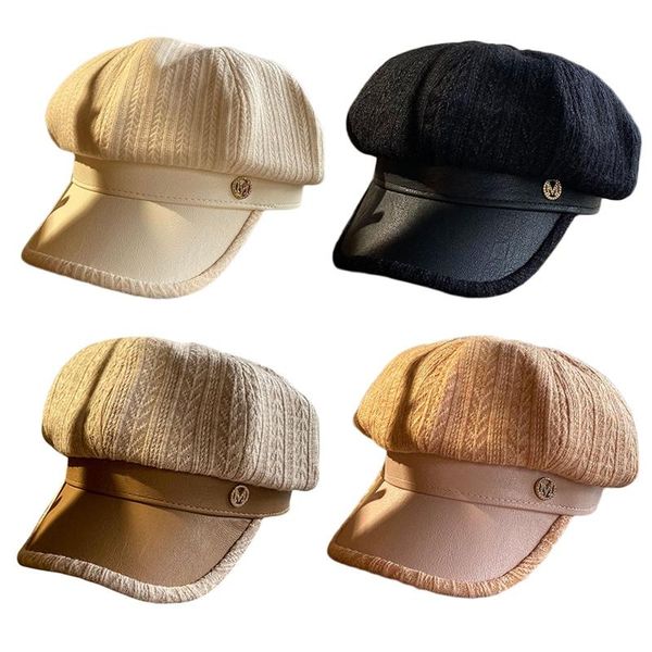 stingy brim hats women british retro alphabet striped octagonal sboy painter hat leather beret female fashion sunscreen caps, Blue;gray
stingy brim hats women british retro alphabet striped octagonal sboy painter hat leather beret female fashion sunscreen caps, Blue;gray