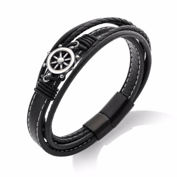 charm bracelets european and american personality titanium steel men's leather bracelet fashion wild woven 3-ph1309, Golden;silver
charm bracelets european and american personality titanium steel men's leather bracelet fashion wild woven 3-ph1309, Golden;silver