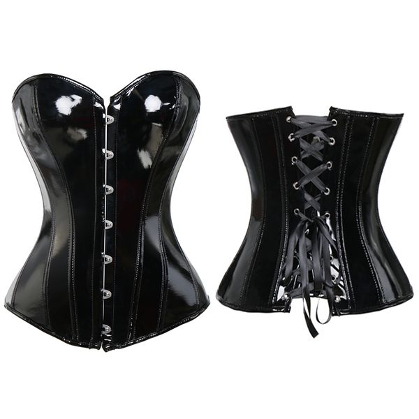 steampunk corsets gothtic bustier plastic bones lace women pu corset tummy slimming sheath overbust woman modeling, Black
steampunk corsets gothtic bustier plastic bones lace women pu corset tummy slimming sheath overbust woman modeling, Black