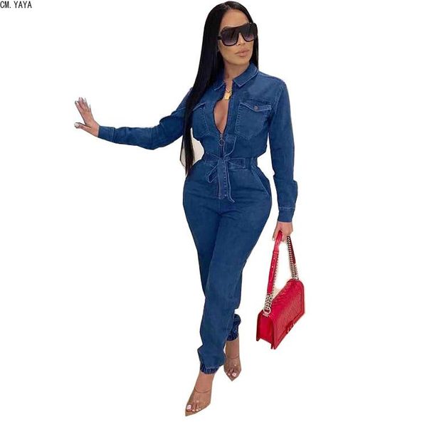 women's jumpsuits & rompers cm.yaya winter women denim turn-down collar zipper long sleeve solid sashes night club one piece 502, Black;white
women's jumpsuits & rompers cm.yaya winter women denim turn-down collar zipper long sleeve solid sashes night club one piece 502, Black;white