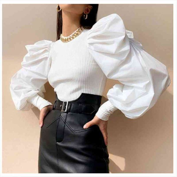 turtleneck knitted puff long sleeve patchwork blouse women elegant ladies slim chic autumn streetwear shirt, White
turtleneck knitted puff long sleeve patchwork blouse women elegant ladies slim chic autumn streetwear shirt, White