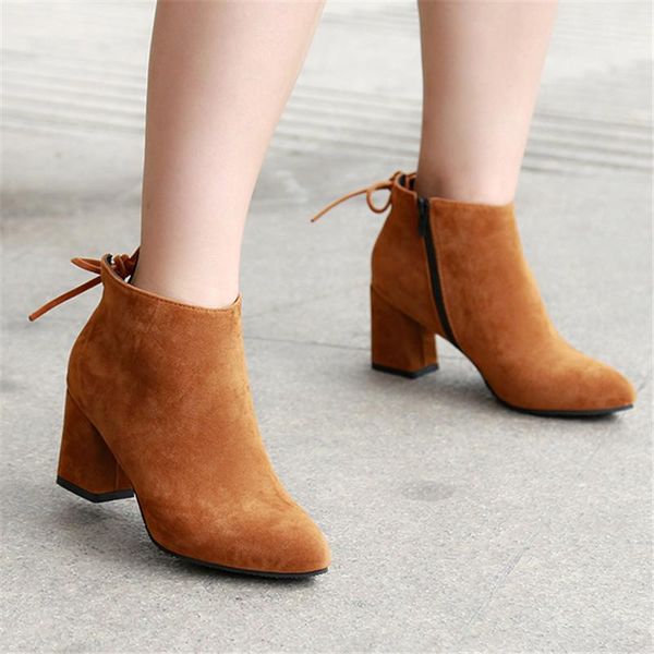 boots autumn winter fashion shoes ladies thick high heel ankle woman flock suede leather party zapatos de mujer, Black
boots autumn winter fashion shoes ladies thick high heel ankle woman flock suede leather party zapatos de mujer, Black