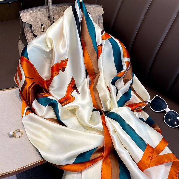 classic scarf printed alphabet scarfs luxury silk twill square scarves for ladies, Blue;gray
classic scarf printed alphabet scarfs luxury silk twill square scarves for ladies, Blue;gray