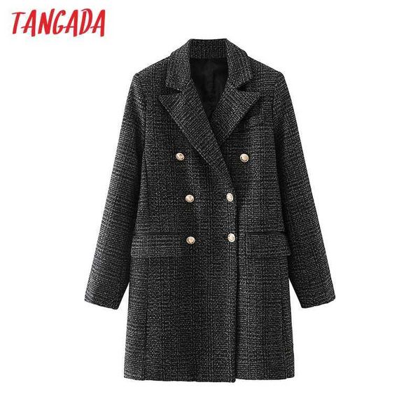 tangada women thick double breasted coats jacket long sleeves ladies elegant autumn winter coat da106 210609, Black
tangada women thick double breasted coats jacket long sleeves ladies elegant autumn winter coat da106 210609, Black