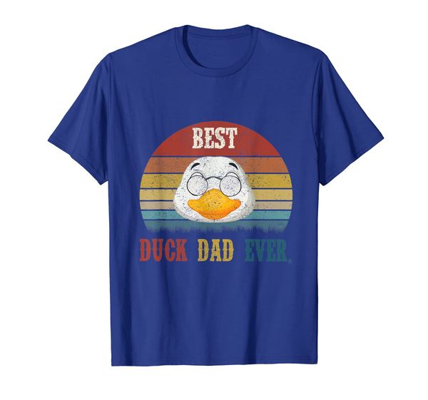 retro duck dad ever t-shirt father's day gift, White;black