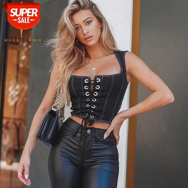 Sexy Skinny Square collar Vest Top Vintage Female Hollow Cross Lace-Up Stitching Tank Top Streetwear Women's Sleeveless Crop #Mp5Y, White
Sexy Skinny Square collar Vest Top Vintage Female Hollow Cross Lace-Up Stitching Tank Top Streetwear Women's Sleeveless Crop #Mp5Y, White