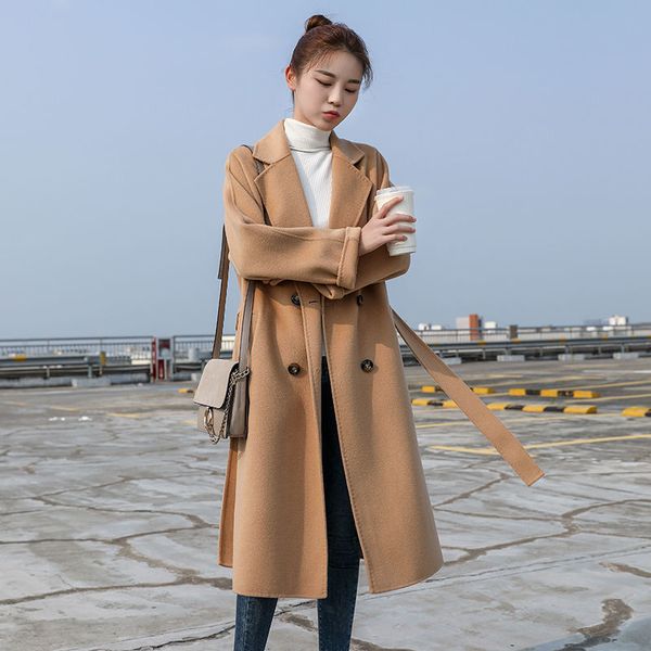 autumn and winter three-quarter sleeve vintage long coat women 2020 elegant v-neck button lapel pocket woolen coat womens, Tan;black
autumn and winter three-quarter sleeve vintage long coat women 2020 elegant v-neck button lapel pocket woolen coat womens, Tan;black