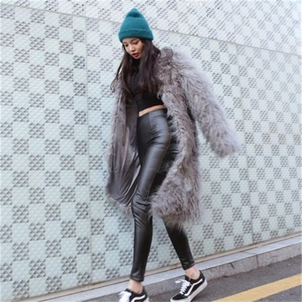 new women's fashionable fur jacket 17m21 1t3j, Black