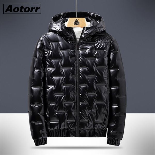 winter men's hooded parkas windbreaker fashion thermal coats mens thick warm glossy black jackets brand outwear men clothing 6xl 210910
winter men's hooded parkas windbreaker fashion thermal coats mens thick warm glossy black jackets brand outwear men clothing 6xl 210910