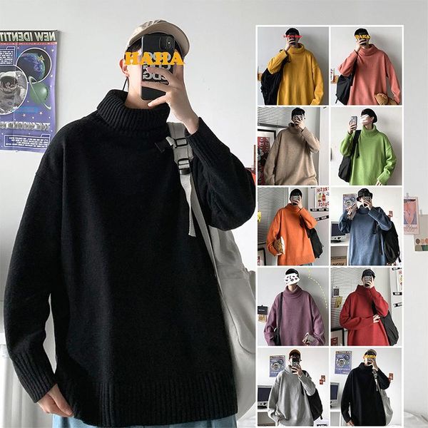 men's sweaters casual autumn and winter solid color high neck long sleeve knitted slim fit sweater pullover, White;black
men's sweaters casual autumn and winter solid color high neck long sleeve knitted slim fit sweater pullover, White;black