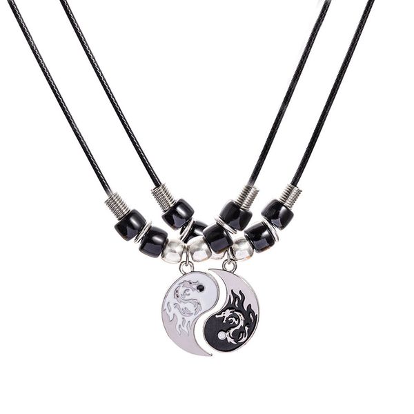 yin yang tai chi pendant necklace for lovers gift black white enameled necklaces for wholesales 2pcs/set, Silver
yin yang tai chi pendant necklace for lovers gift black white enameled necklaces for wholesales 2pcs/set, Silver