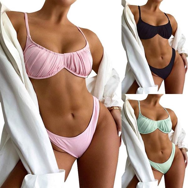 one-piece suits women swimwear bikini set swimsuit 2 pieces pink pleated women's bandage push up monokini summer beachwear
one-piece suits women swimwear bikini set swimsuit 2 pieces pink pleated women's bandage push up monokini summer beachwear