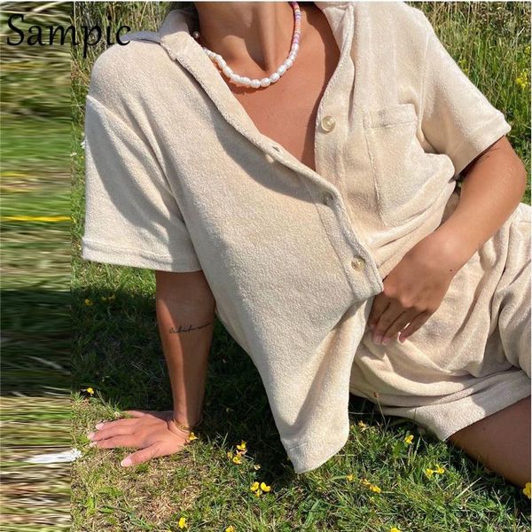 women's tracksuits sampic casual tracksuit women summer 2021 two piece shorts set yellow shirt and mini loose suit fashion lounge wear, Gray
women's tracksuits sampic casual tracksuit women summer 2021 two piece shorts set yellow shirt and mini loose suit fashion lounge wear, Gray