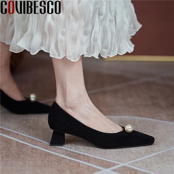covibesco casual basic women pumps pearl concise working thick heels genuine leather spring summer fashion shallow shoes woman, Black
covibesco casual basic women pumps pearl concise working thick heels genuine leather spring summer fashion shallow shoes woman, Black