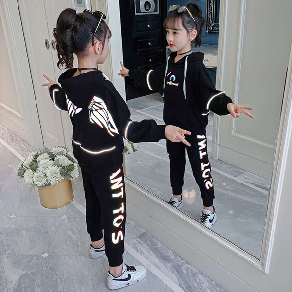 dress style suit western 2021 girl's new sports spring and autumn net red children's reflective clothes two piece set fashion, White
dress style suit western 2021 girl's new sports spring and autumn net red children's reflective clothes two piece set fashion, White
