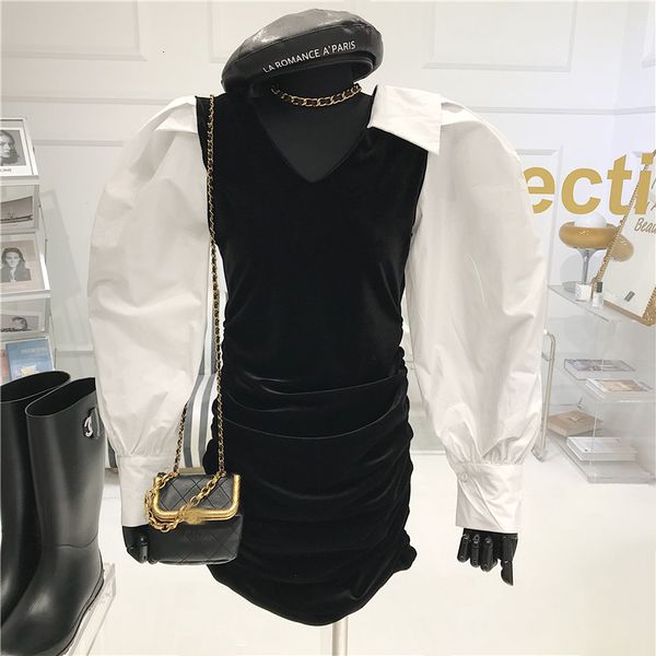 dressed temperature with cleavage female spring design sewn bubble fine dress 8cns, Black;gray
dressed temperature with cleavage female spring design sewn bubble fine dress 8cns, Black;gray