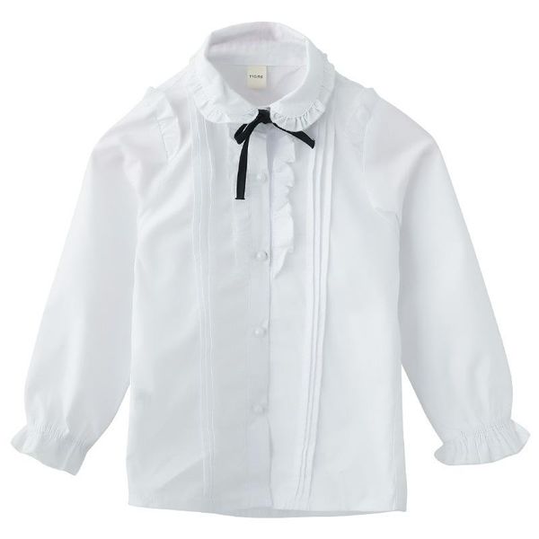 shirts girls long-sleeved bow 2021 spring ruffled in children's embroidered lace, White;black
shirts girls long-sleeved bow 2021 spring ruffled in children's embroidered lace, White;black