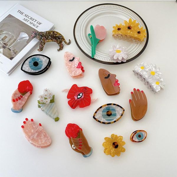 hair clips & barrettes design geometric claw fancy animal flower daisy hand face lips evil eye cellulose acetate for women, Golden;silver
hair clips & barrettes design geometric claw fancy animal flower daisy hand face lips evil eye cellulose acetate for women, Golden;silver