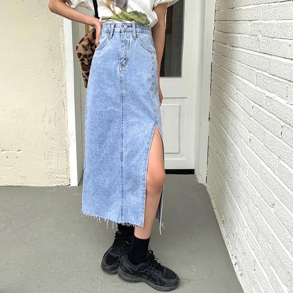 skirts hzirip 2021 summer gentle retro design high waist solid lady all-match thin denim casual a-line mid-length skrit, Black
skirts hzirip 2021 summer gentle retro design high waist solid lady all-match thin denim casual a-line mid-length skrit, Black