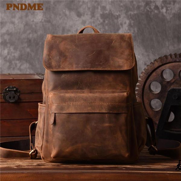 backpack pndme simple vintage men's travel casual high-quality luxury genuine leather women's lapbagpack
backpack pndme simple vintage men's travel casual high-quality luxury genuine leather women's lapbagpack