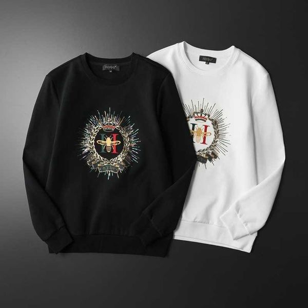 hoodiesnew autumn winter sweater embroidered cotton hoodless casual pullover black and white designer style
hoodiesnew autumn winter sweater embroidered cotton hoodless casual pullover black and white designer style