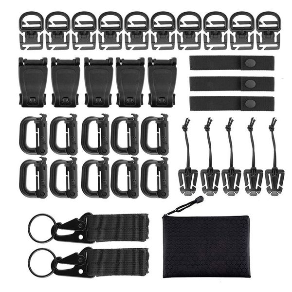 hooks & rails 35pcs molle attachments bag clip strap set backpack webbing for vest belt with zippered pouch
hooks & rails 35pcs molle attachments bag clip strap set backpack webbing for vest belt with zippered pouch