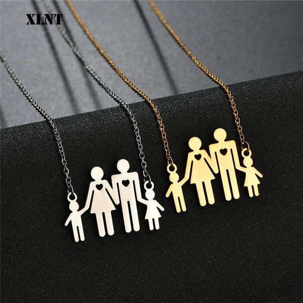 pendant necklaces xlnt women cute heart mom dad boy girl family necklace stainless steel gold color figure parents kids chain, Silver
pendant necklaces xlnt women cute heart mom dad boy girl family necklace stainless steel gold color figure parents kids chain, Silver