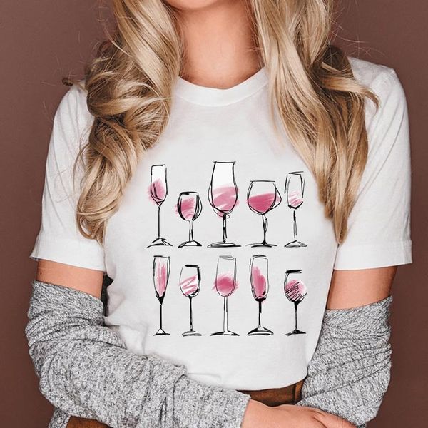 women's t-shirt women wine watercolor love 90s cute short sleeve fashion graphic female clothes cartoon lady tees tshirt print, White
women's t-shirt women wine watercolor love 90s cute short sleeve fashion graphic female clothes cartoon lady tees tshirt print, White