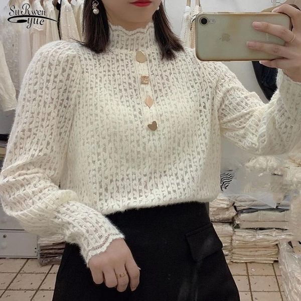 women's blouses & shirts elegant stand collar bottoming blouse women french autumn lace sanded chiffon shirt sweet long sleeve office, White
women's blouses & shirts elegant stand collar bottoming blouse women french autumn lace sanded chiffon shirt sweet long sleeve office, White