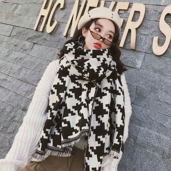 bird plaid scarf female online celebrity shawl couple scarf; black and white double-sided cashmere thickened to keep warm designers scarf, Blue;gray
bird plaid scarf female online celebrity shawl couple scarf; black and white double-sided cashmere thickened to keep warm designers scarf, Blue;gray