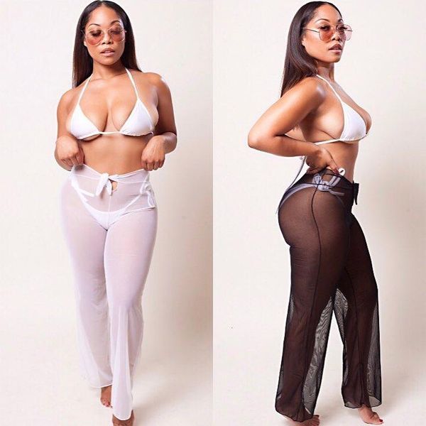 women's pants & capris bkld womens summer beach mesh transparent high waist wide leg bikini cover up sheer trousers knot hollow, Black;white
women's pants & capris bkld womens summer beach mesh transparent high waist wide leg bikini cover up sheer trousers knot hollow, Black;white
