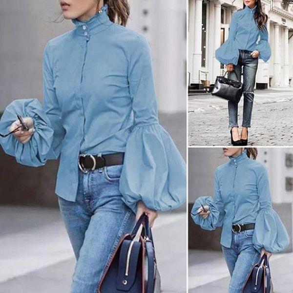 women's blouses & shirts turtleneck blouse elegant lantern sleeve shirt autumn long sleeved women vintage button streetwear clothes, White
women's blouses & shirts turtleneck blouse elegant lantern sleeve shirt autumn long sleeved women vintage button streetwear clothes, White