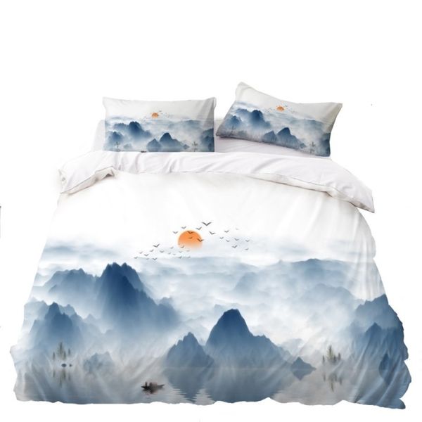 sunset mountain bedding chine style duvet cover twin full king size bed linen set watercolored quilt cover pillowcase
sunset mountain bedding chine style duvet cover twin full king size bed linen set watercolored quilt cover pillowcase