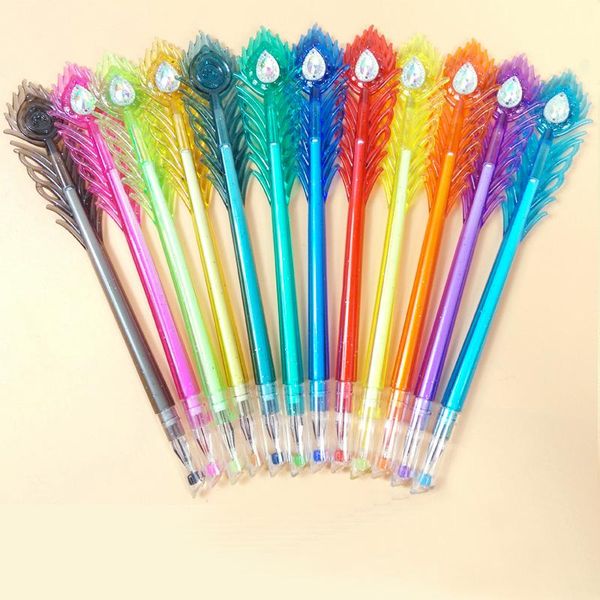 gel pens smodapan color feather pen 12 pcs peacock open shape diamond head 0.38mm student writing painting water tool
gel pens smodapan color feather pen 12 pcs peacock open shape diamond head 0.38mm student writing painting water tool