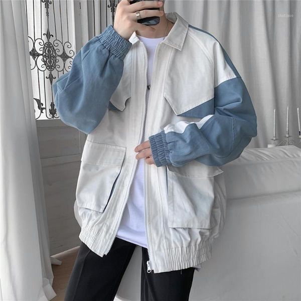 men's jackets autumn/spring korean casual jacket thin loose oversized m-5xl outer streetwear windbreaker zipper coat man patchwork, Black;brown
men's jackets autumn/spring korean casual jacket thin loose oversized m-5xl outer streetwear windbreaker zipper coat man patchwork, Black;brown