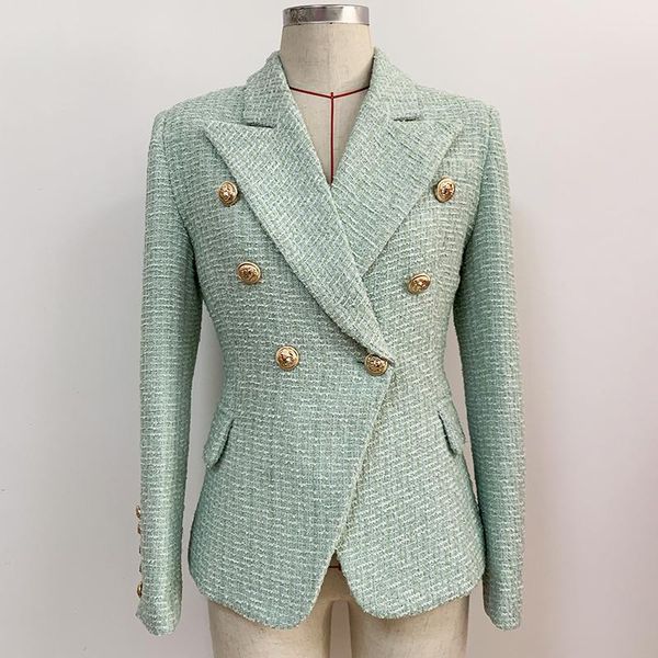 women's suits & blazers est 2021 designer jacket women's classic metal lion buttons double breasted tweed blazer mint green, White;black
women's suits & blazers est 2021 designer jacket women's classic metal lion buttons double breasted tweed blazer mint green, White;black