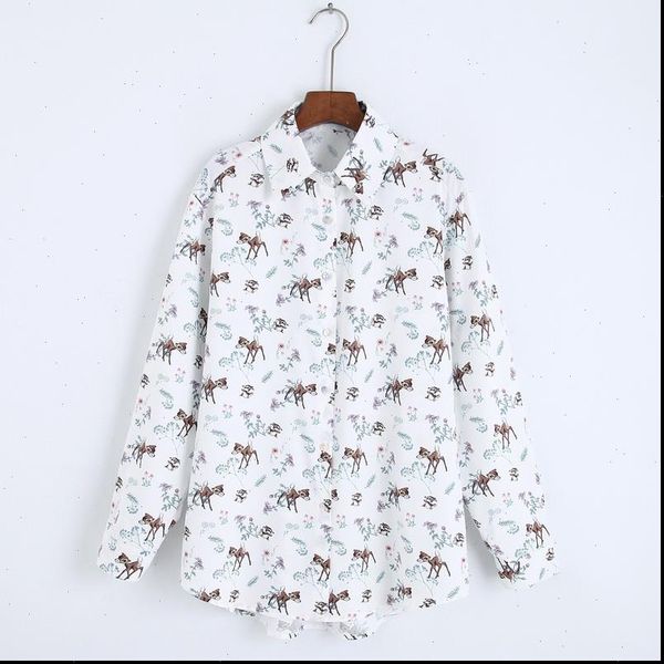 women loose shirt autumn 2021 new fashion animal prints blouse casual christmas gift clothing modern girl long sleeve shirts, White 
women loose shirt autumn 2021 new fashion animal prints blouse casual christmas gift clothing modern girl long sleeve shirts, White