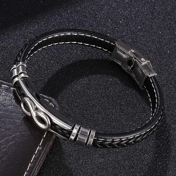 charm bracelets bracelet for men black leather bangles stainless steel buckle cowhide braided handmade trendy armband 2021 bb1039, Golden;silver
charm bracelets bracelet for men black leather bangles stainless steel buckle cowhide braided handmade trendy armband 2021 bb1039, Golden;silver