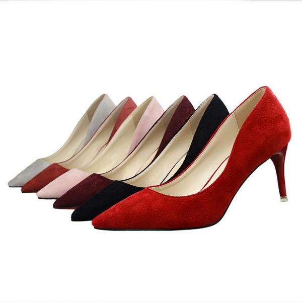 2021 new shoes high heels office lady shoe pointed toe thin heels red pink ladies shoes fashion female conncise comfortable, Black
2021 new shoes high heels office lady shoe pointed toe thin heels red pink ladies shoes fashion female conncise comfortable, Black