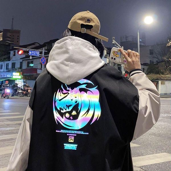 men's hoodies & sweatshirts harajuku baseball jacket coat 2021 spring autumn korean fashion oversized clothing hip-hop reflective sport, Black
men's hoodies & sweatshirts harajuku baseball jacket coat 2021 spring autumn korean fashion oversized clothing hip-hop reflective sport, Black