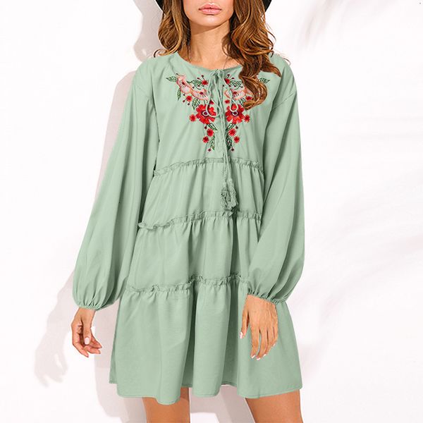 casual dresses dresses stylish floral ruffle mini dress women's tassel sundress puff sleeve embroidery vestidos oversized robe ek9m, Black;gray
casual dresses dresses stylish floral ruffle mini dress women's tassel sundress puff sleeve embroidery vestidos oversized robe ek9m, Black;gray