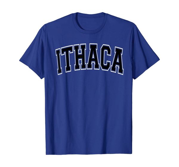 Ithaca T Shirt - Varsity Style Black Text, Mainly pictures 
Ithaca T Shirt - Varsity Style Black Text, Mainly pictures