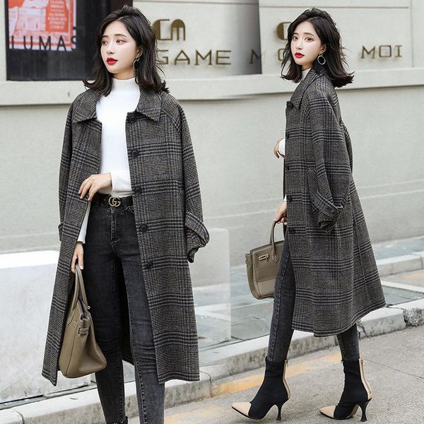 women's wool & blends double sided cashmere coat women 2021 autumn fashion korean casual double-sided tweed, Black
women's wool & blends double sided cashmere coat women 2021 autumn fashion korean casual double-sided tweed, Black