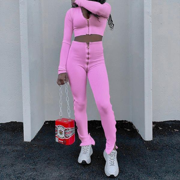 zipper ribbed long sleeve womens pants two piece sets and fall women clothing v neck sporty casual bodycon outfits, White
zipper ribbed long sleeve womens pants two piece sets and fall women clothing v neck sporty casual bodycon outfits, White