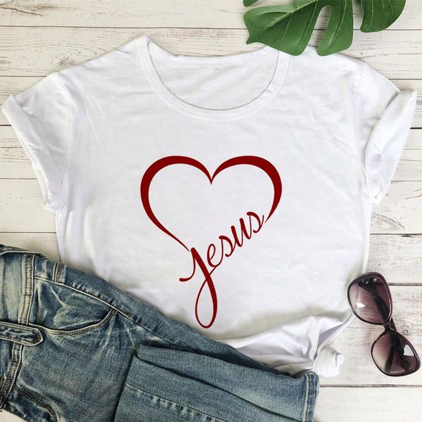 women's t-shirt 2021 summer fashion simple tee jesus heart print harajuku 90s female short sleeve vouge gift for women, White
women's t-shirt 2021 summer fashion simple tee jesus heart print harajuku 90s female short sleeve vouge gift for women, White