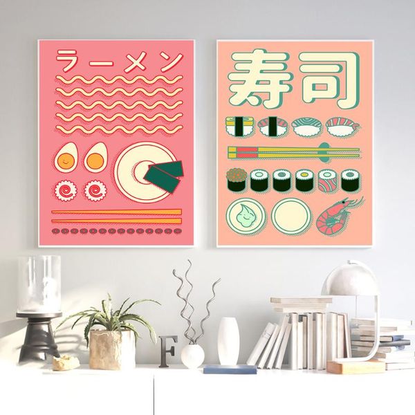 paintings japanese food sushi posters modern restaurant dining hall decoration ramen soup canvas prints wall mural pictures home decals
paintings japanese food sushi posters modern restaurant dining hall decoration ramen soup canvas prints wall mural pictures home decals