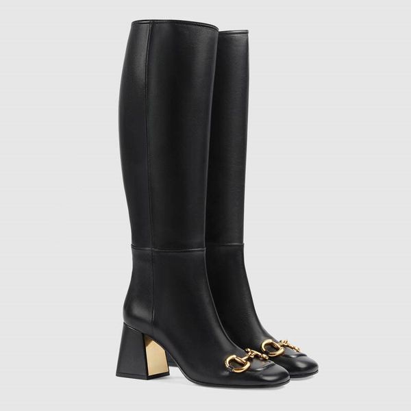 2021 designers latest slide fashion long tube womens leather boots classic metal button thick heel luxury customization 35-41, Black
2021 designers latest slide fashion long tube womens leather boots classic metal button thick heel luxury customization 35-41, Black