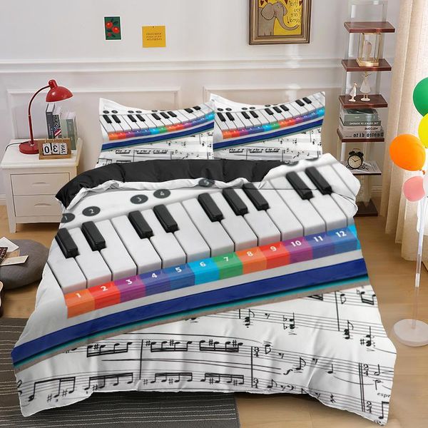 bedding sets 3d set piano keys music note black & white 2/3 pieces king duvet cover soft quilt home decor bedclothes
bedding sets 3d set piano keys music note black & white 2/3 pieces king duvet cover soft quilt home decor bedclothes