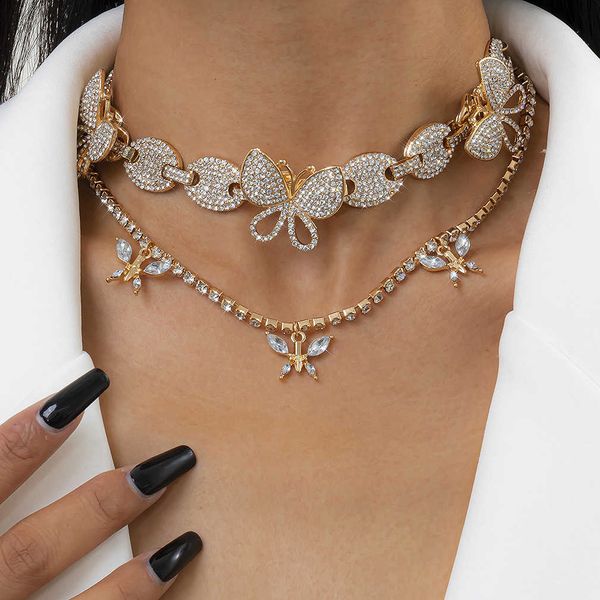 jewelry temperament micro inlaid butterfly women's lock double cuba full diamond necklace, Silver
jewelry temperament micro inlaid butterfly women's lock double cuba full diamond necklace, Silver