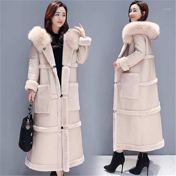 winter clothing plus velvet thick women jacket cotton hooded coat loose warm lamb fur coats female windproof long parka outwear women's, Black
winter clothing plus velvet thick women jacket cotton hooded coat loose warm lamb fur coats female windproof long parka outwear women's, Black